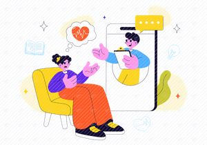 10 Ilustrasi Sesi Terapi Kesehatan Mental