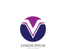 V  Logo Template vector icon illustration design