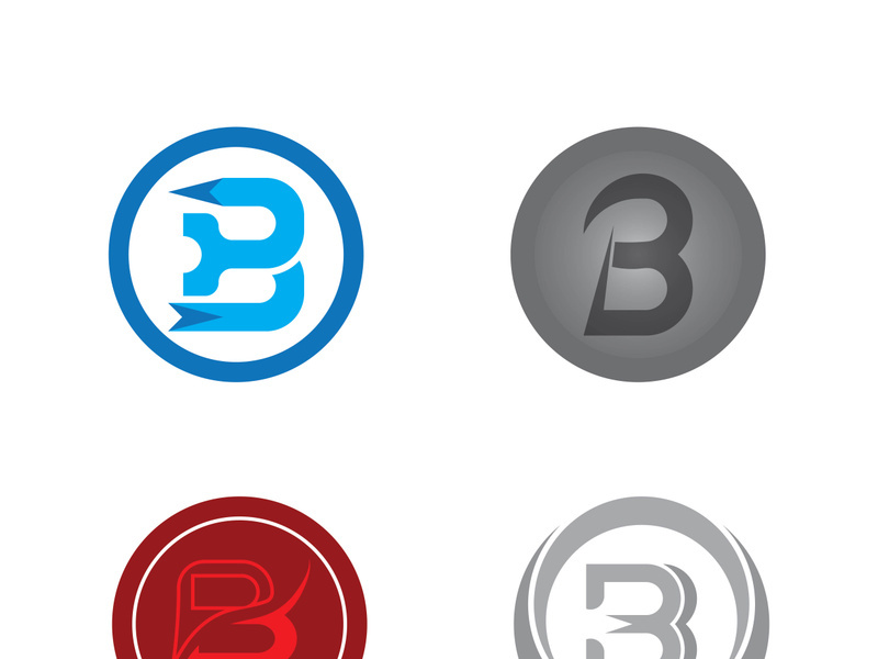 B letter logo template vector illustration