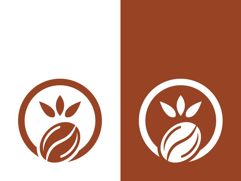 Coffee bean icon vector illustration template