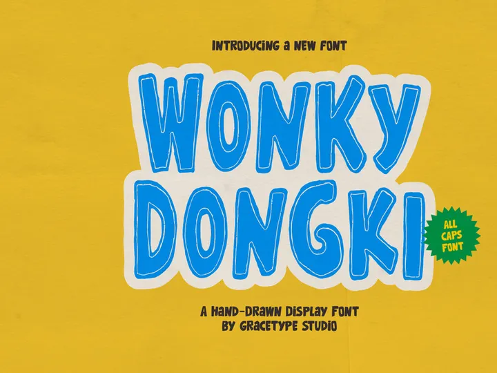 Wonky Dongki | Hand Drawn Display Font