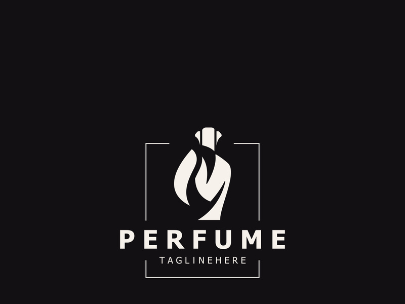 Perfume bottle logo design symbol can be used for business and cosmetic perfume shop template