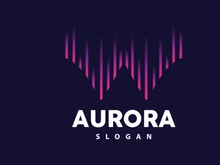 Aurora Logo, Light Wave Vector, Nature Landscape Design