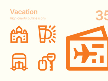 Vacation icons preview picture