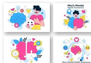 10 Men's Mental Health Awareness Illustration