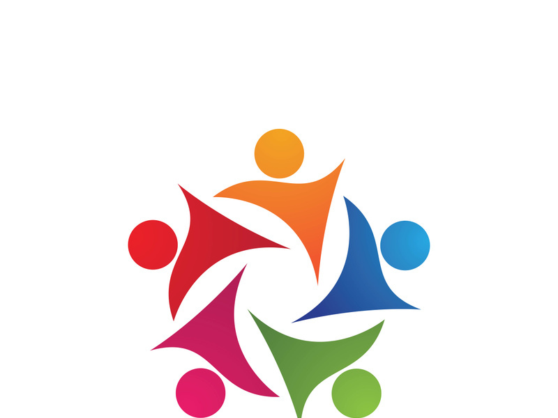 Community people logo network and social icon design template
