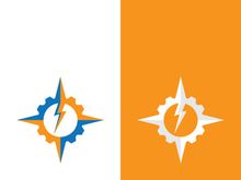 Compass logo template vector icon illustration design