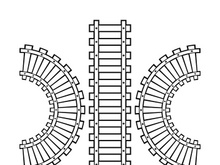 Train railroad vector image