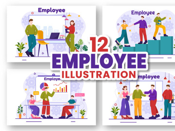 12 Employee Business Illustration preview picture