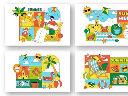 10 Summer Vacation Illustration