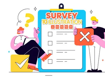 10 Survey Vector Illustration preview picture