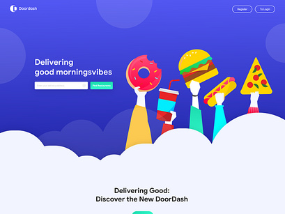 Doordash Food App Landing Page