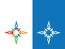 Compass logo template vector icon illustration design