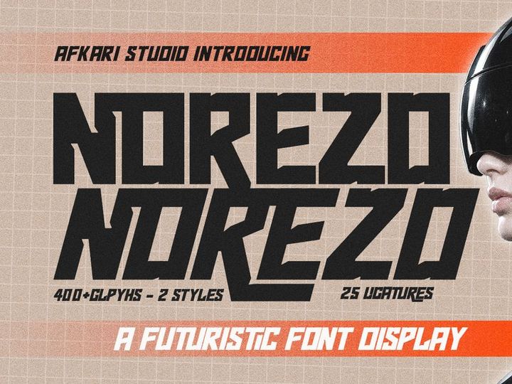 Norezo - A Futuristic Display Font