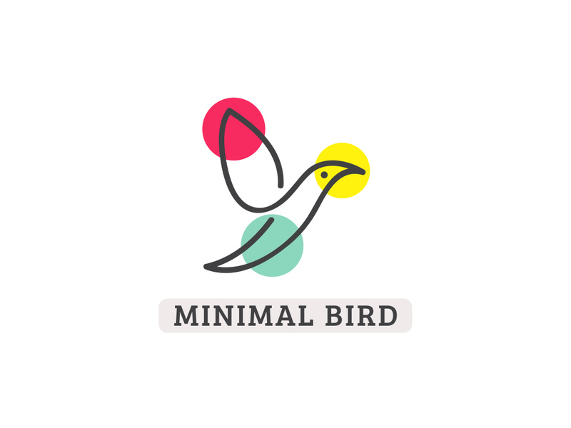 Creative Bird Logo Minimal Vector Design Template