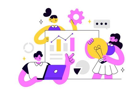 10 Business Management Vector Illustration