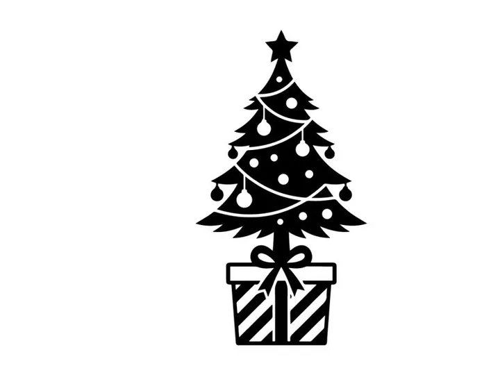 Decorative Christmas Tree with Gift Box for Holiday Celebration