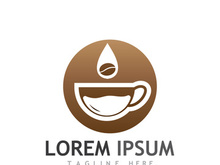 Creative coffee bean logo design.