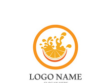 Orange logo design vector icon illustration design