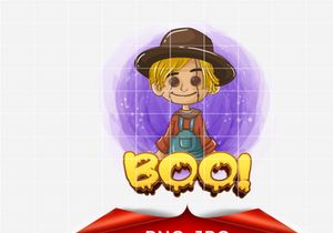 Boo PNG, Halloween PNG, kids halloween PNG, Halloween Sublimation