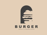 Burger Logo, Fast Food Design