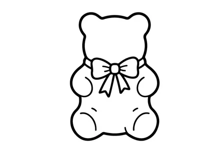 Cute cartoon teddy bear with bow tie for holiday decor. Adorable plush bear illustration for Halloween and gift themes.