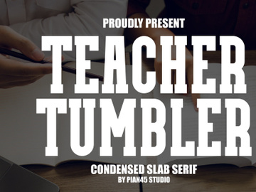 Teacher Tumbler - Condensed Slab Serif preview picture