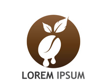 Creative coffee bean logo design.