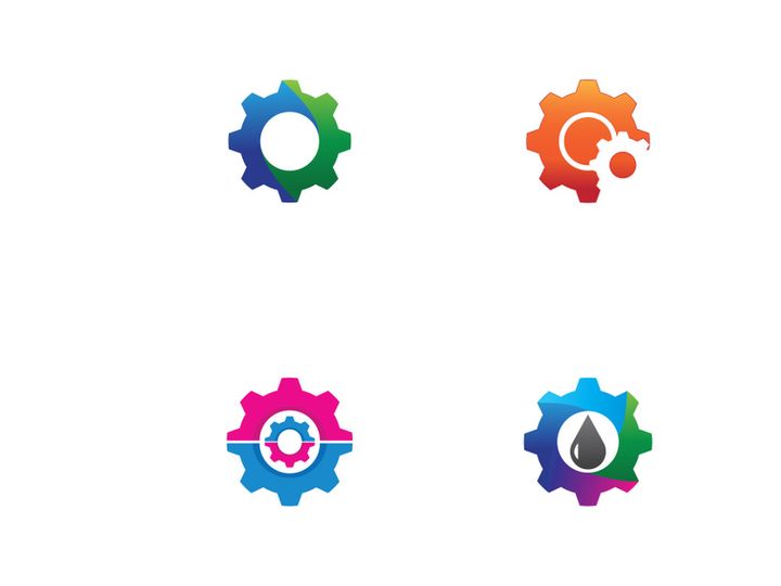 gear logo creative design.