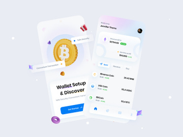 Cryptocurrency Wallet App Concept preview picture