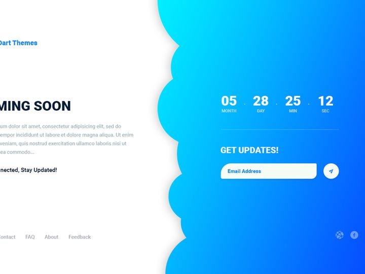 Dart Coming Soon – PSD Template