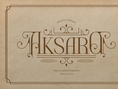 Aksaro | Display Serif Typeface