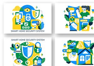 10 Smart Home Security Illustration