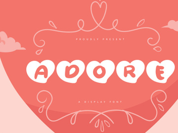 Adore - Display Font preview picture