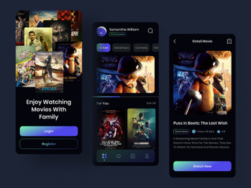 Streaming Movie Mobile App UI Kit preview picture