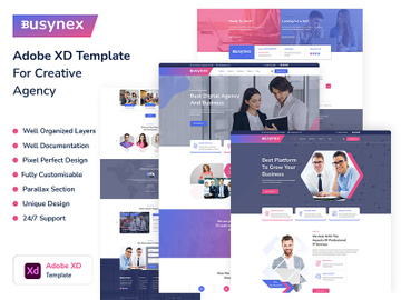 Busynex - Creative Agency XD Template preview picture