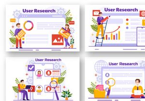 12 User Research Vector Illustration