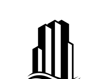 Modern City skyline illustration in flat design preview picture