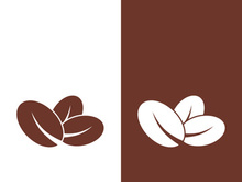 Coffee bean icon vector illustration template