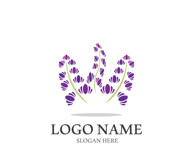 Lavender flower vector icon illustration design template