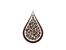 Coffee bean icon illustration