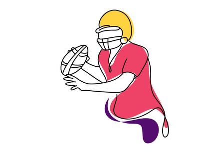 Line art flat illustration Super Bowl