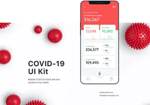 Coronavirus Worldometer UI kit - Adobe XD