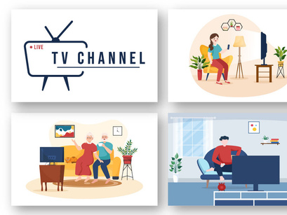 14 TV Channel Illustration