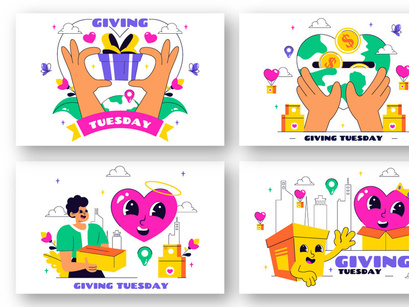 10 Happy Giving Tuesday Illustration