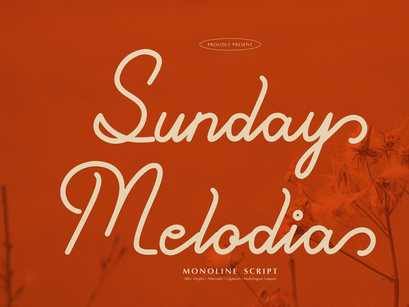 Sunday Melodia | Monoline Script Font