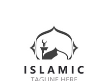 Islamic Mosque Logo design, template Islamic, Islamic Day Ramadan vector graphic creative idea