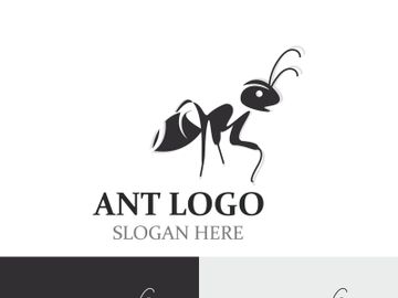 Ant logo design silhouette. Isolated animal ants on background design template vector preview picture