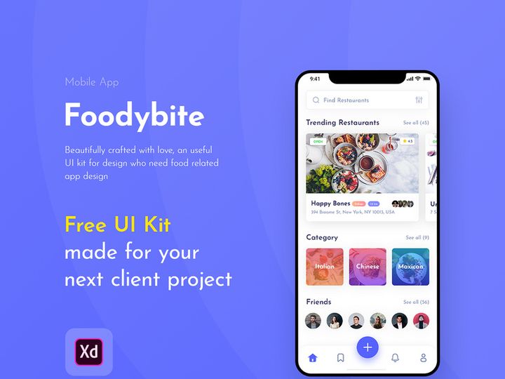 Foodybite Free Mobile UI