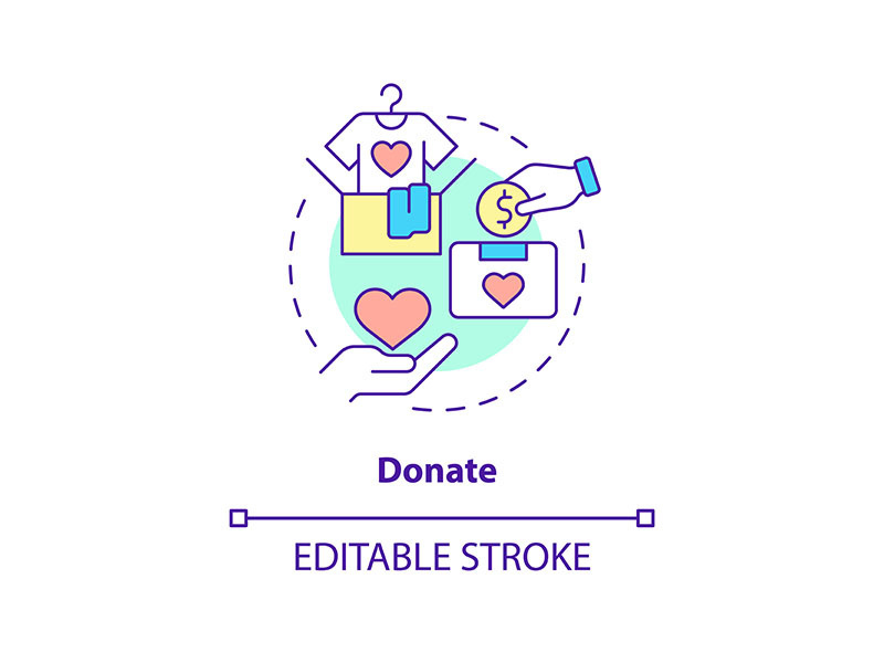 Donate concept icon